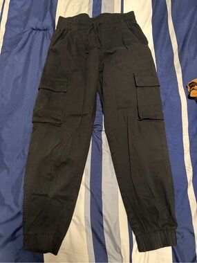 Bluenotes Black Cargo Joggers with Elastic Waist